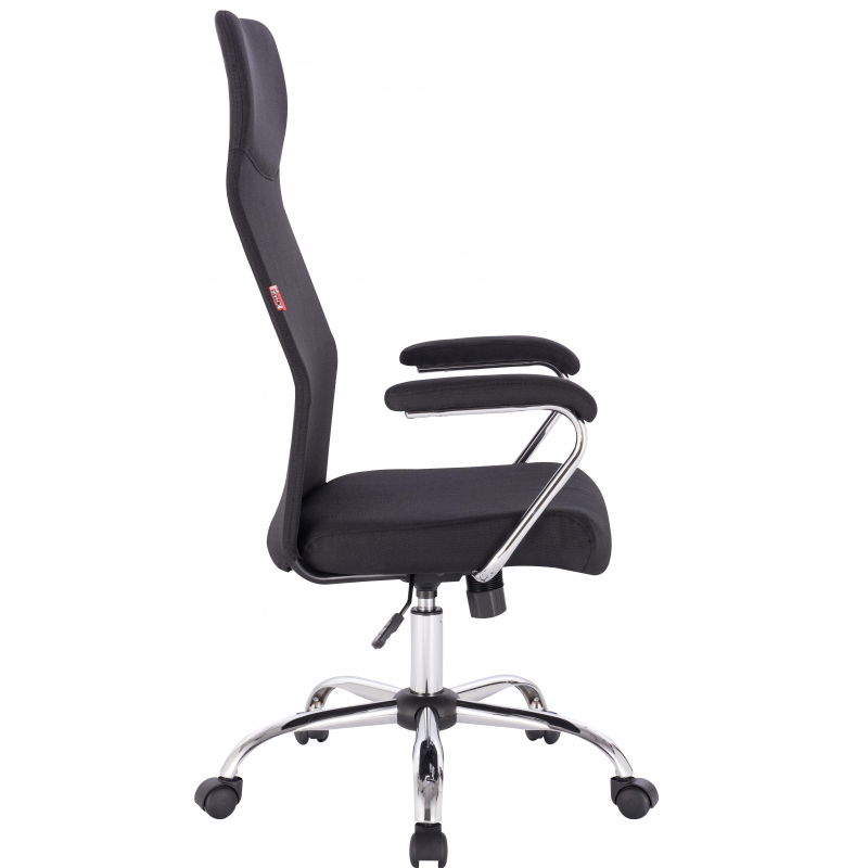 Кресло для руководителя Easy Chair 590 TC черное (ткань/хромированный металл)
