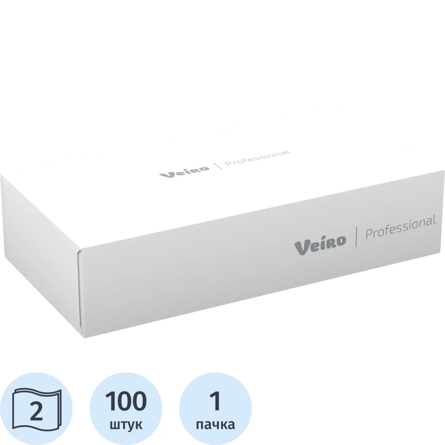 Салфетки косметические Veiro Professional 2сл 100 л истов/уп_угмк