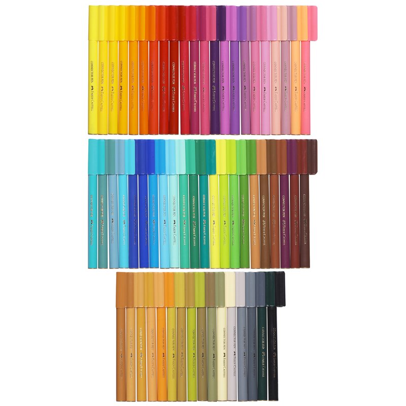 Фломастеры Faber-Castell «Connector», 60цв., смываемые, соединяемые колпачки, пластик. уп., европодв