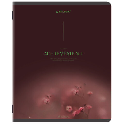 Тетрадь А5, 48 л., BRAUBERG, скоба, клетка, SoftTouch, «Peaceful», (микс в спайке)