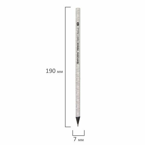 Карандаш чернографитный BRAUBERG «PREMIUM TURKEY»1 шт. «Platinum»НВдисплей181561