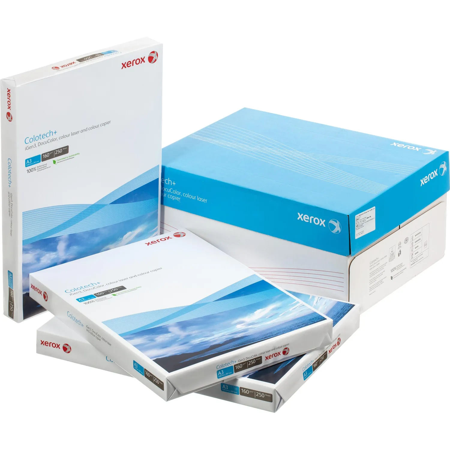 Бумага для цв. лазер. печ. Xerox Colotech + ( A3, 160 г/кв. м, 250)