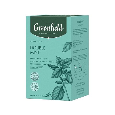 Чай Greenfield Natural Tisane Double Mint травяной, 20пак 1758-08