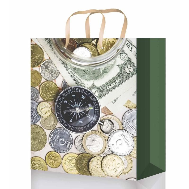 превью Пакет подарочный ламинированный (32×26×14 см, 10 штук в упаковке, L305/306/307/308/309)