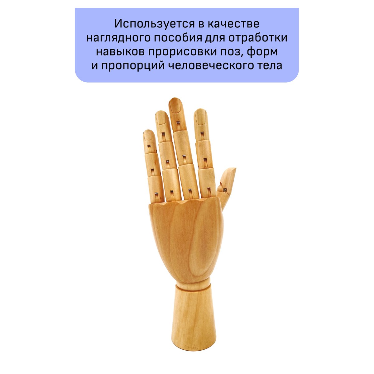 Манекен художественный «рука» Гамма «Студия», мужская левая, деревянный, 30см