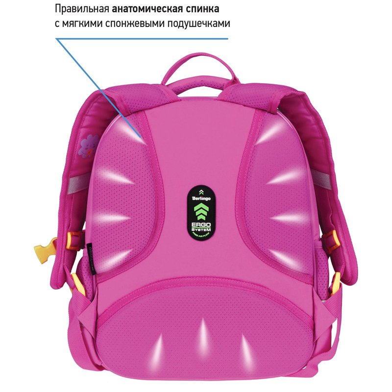 Рюкзак Berlingo Kids «Unistar» 36×27×12см, 1 отделение, 2 кармана, эргономичная спинка, LED кант