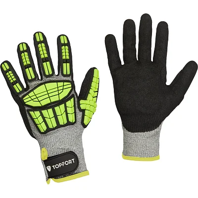 Перчатки защитные от ударов и порезов TOPFORT Сполдер Хит F р.10