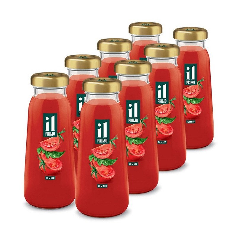 Сок IL Primo томатный с солью с мякотью 0.2 л (8 штук в упаковке)