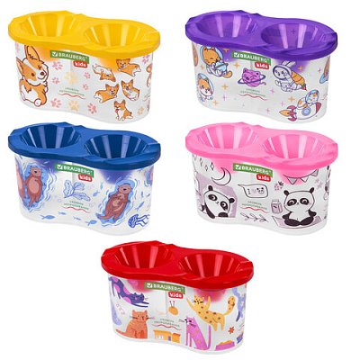 Стакан-непроливайка двойной с рисунком, ассорти, BRAUBERG KIDS