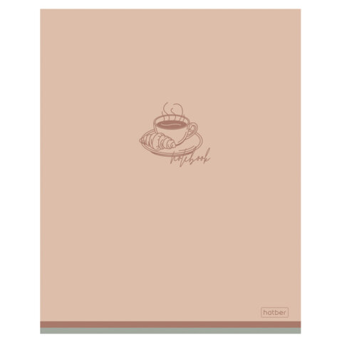 Тетрадь А5 48 л., HATBER скоба, клетка, Soft-touch ламинация, «Лаконично» (микс в спайке), 090520