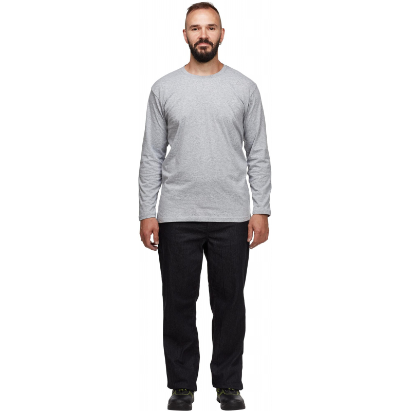 превью Футболка серая длинный рукав 100% хлопок XL (52-54)