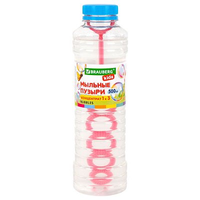 Мыльные пузыри, КОНЦЕНТРАТ, 500 мл, индивидуальная упаковка, BRAUBERG KIDS