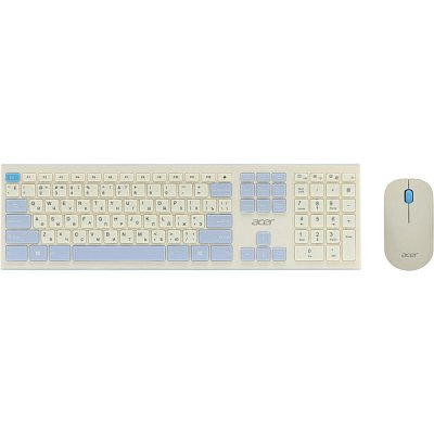 Набор клавиатура+мышь Acer OCC205(ZL. ACCEE.00C)/белый/голубой/slim