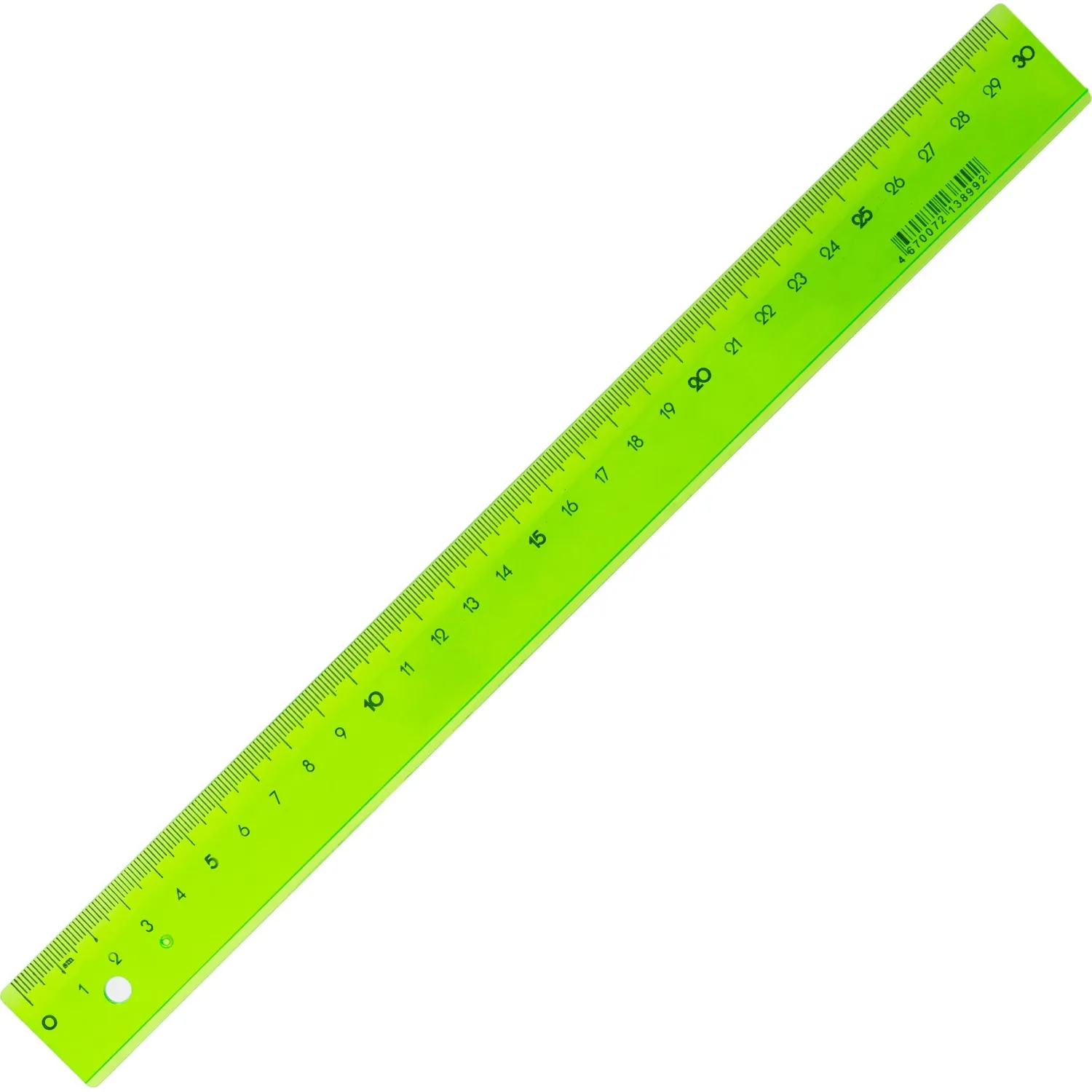 Линейка Attache Bright Colours 30 см пластиковая зеленая