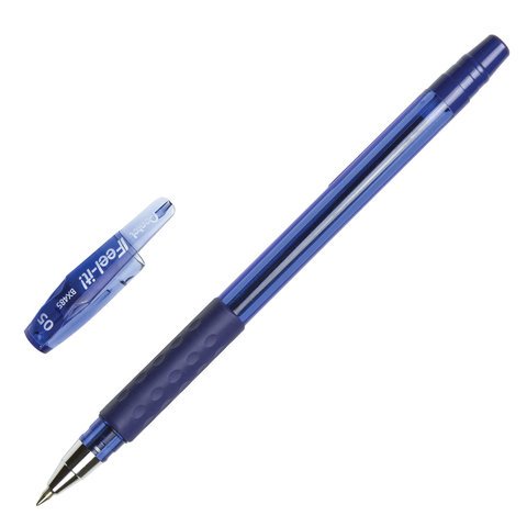 превью Ручка шариковая масляная с грипом PENTEL (Япония) «Feel it! », СИНЯЯ, трехгранная, узел письма 0.5 мм