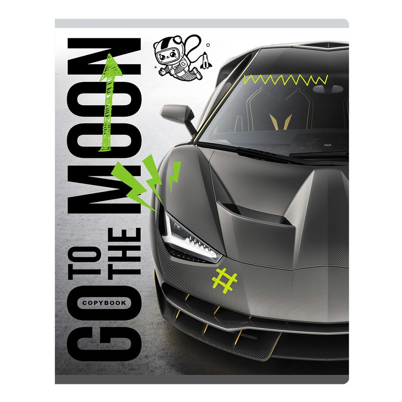 Тетрадь 40л., А5, клетка BG «Go to the moon», эконом