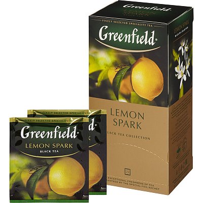 Чай Greenfield Lemon Spark (черный фольгир., 25пак/уп)