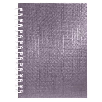 Блокнот МАЛЫЙ ФОРМАТ А6, 80 л., гребень, бумвинил «METALLIC», клетка, HATBER, коричневый, 086312