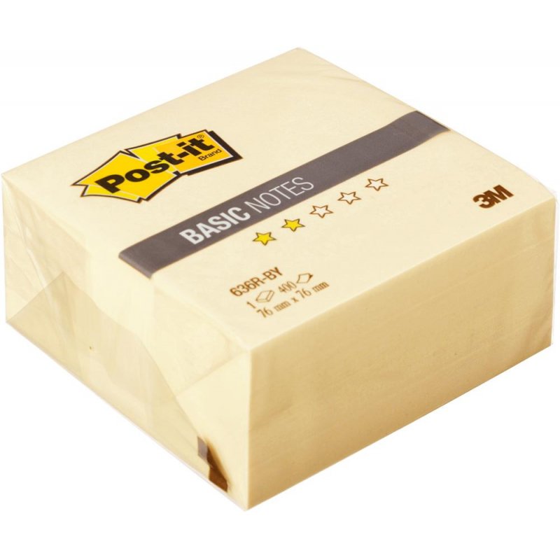 превью Блок самоклеящийся (стикер) POST-IT Basic, 76×76 мм, 400 л., желтый