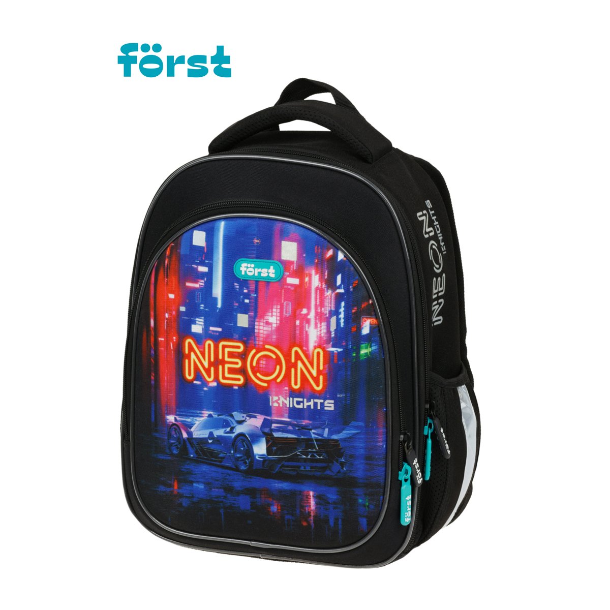 Ранец Först F-LIGHT «Neon knights» 37×28×16см, 2 отделения, 2 кармана, анатомическая спинка