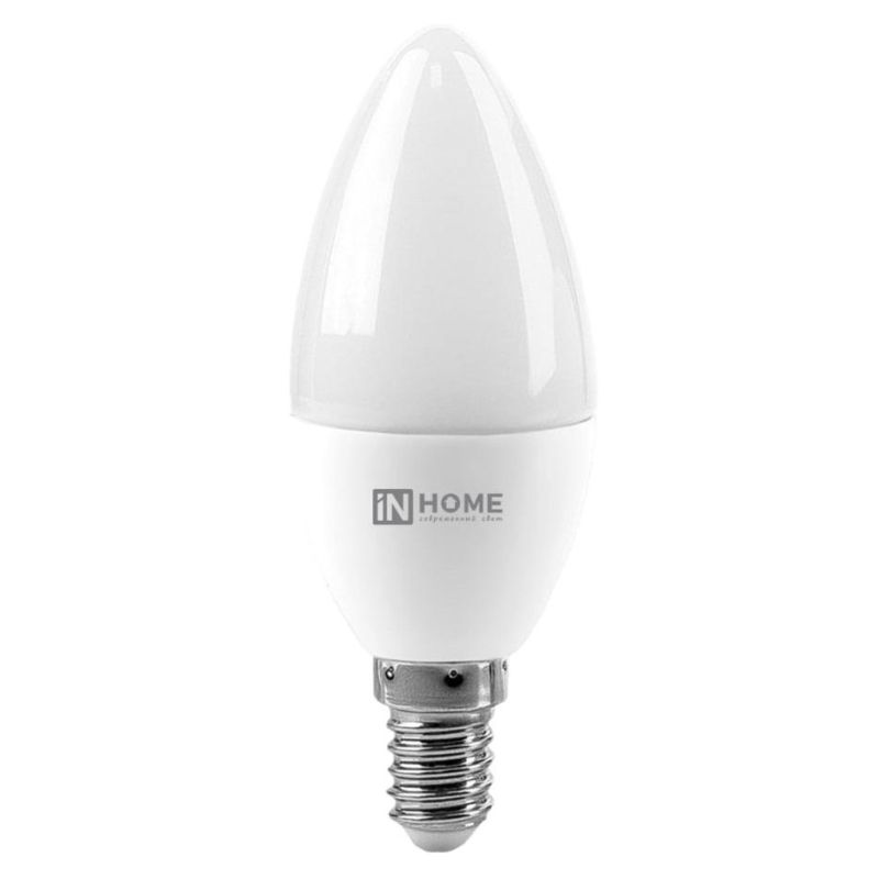 Лампа светодиодная LED-СВЕЧА-VC 6Вт 230В Е14 3000К 570 Лм IN HOME