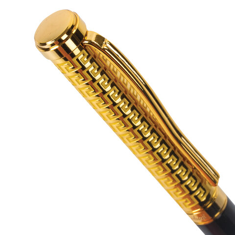 Ручка подарочная шариковая GALANT «Empire Gold», корпус черный с золотистым, золотистые детали, пишущий узел 0.7 мм, синяя