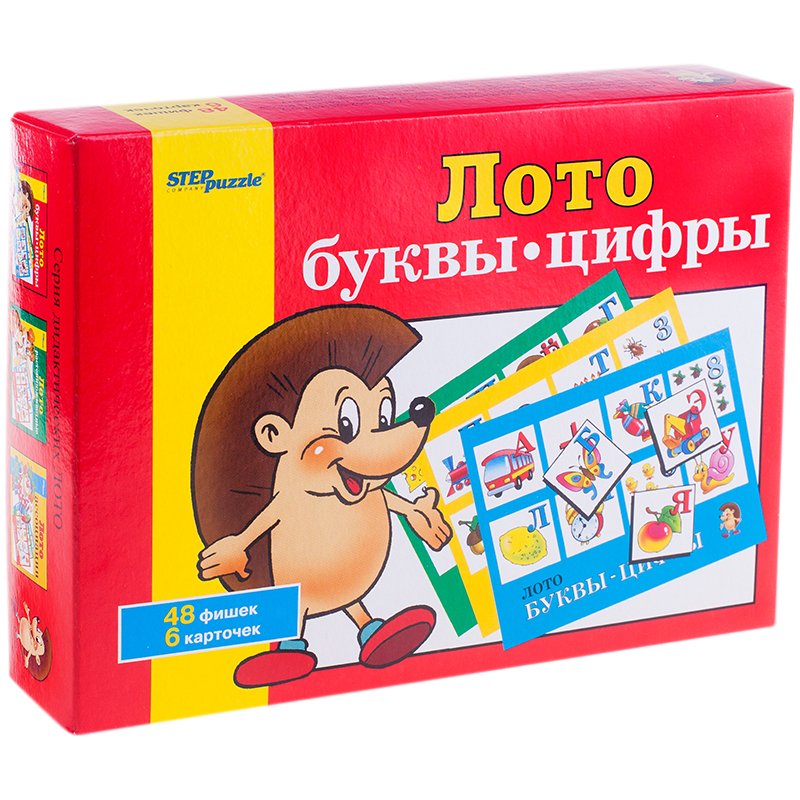 превью Игра настольная Лото, Step Puzzle «Буквы-цифры», картонная коробка