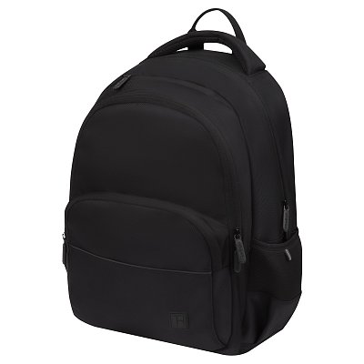 Рюкзак Berlingo U3 «Totally black» 41×29.5×13см, 2 отделения, 4 кармана, эргономичная спинка