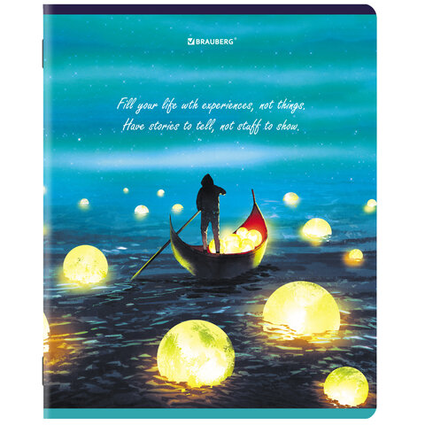 Тетради КОМПЛЕКТ 5 шт., А5, 96 л., BRAUBERG, скоба, клетка, глянцевый лак, «Dream World»