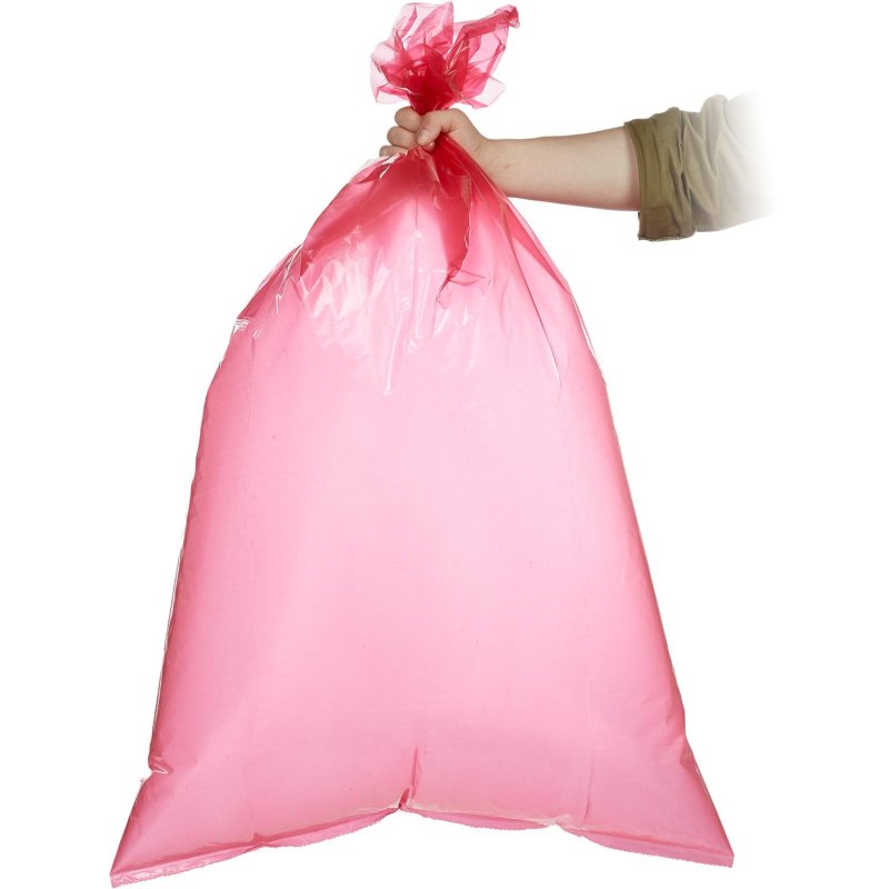 Мешки для мусора на 120 л Премиум красные (ПВД, 35 мкм, в рулоне 10 шт, 70×110 см)