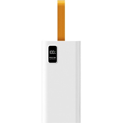 Внешний аккумулятор PERO PB09 50000 mAh, Li-Pol, output USB-C + 4USB-A, белый
