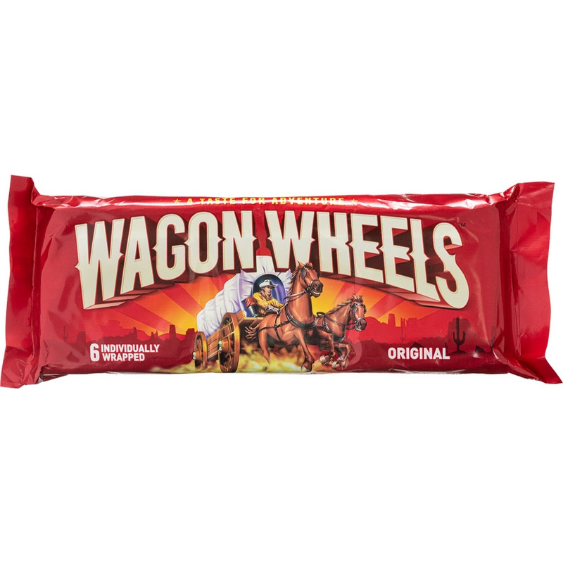 превью Печенье бисквитное Wagon Wheels оригинальное с суфле и глазурью 216 г