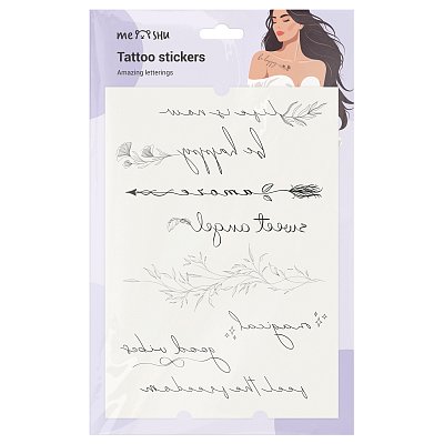 Наклейка-тату MESHU, «Amazing letterings», 14.8×21см, инд. уп., европодвес