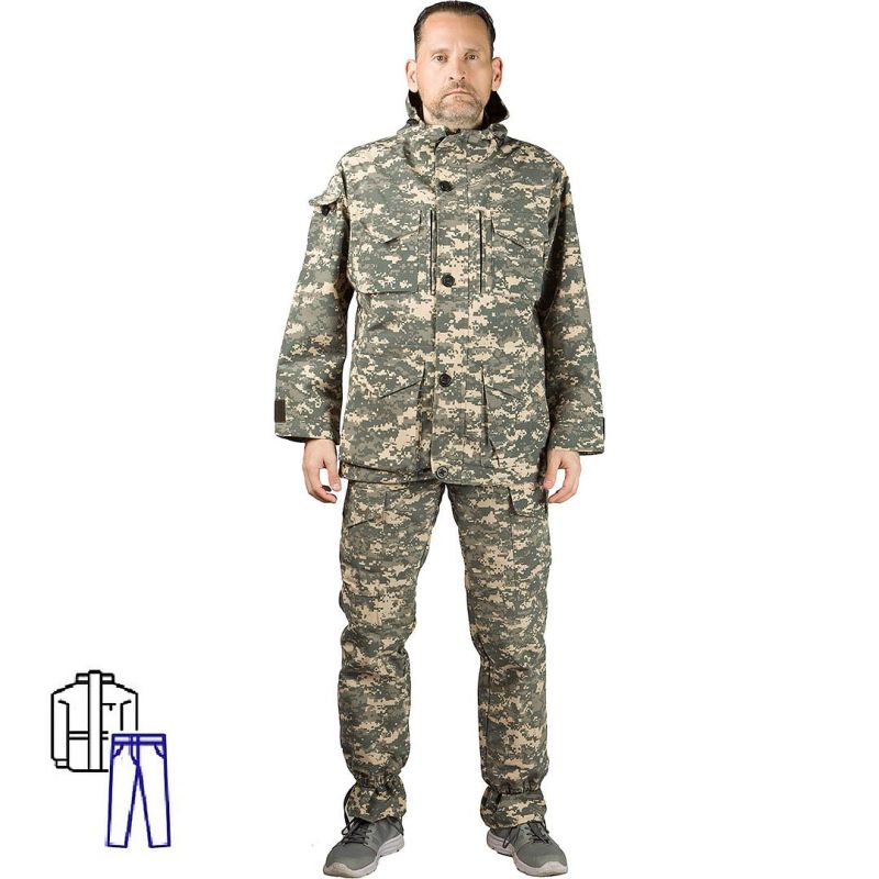 Костюм Гроза КБР тк. Рип-стоп цифра серая 50(170-176)