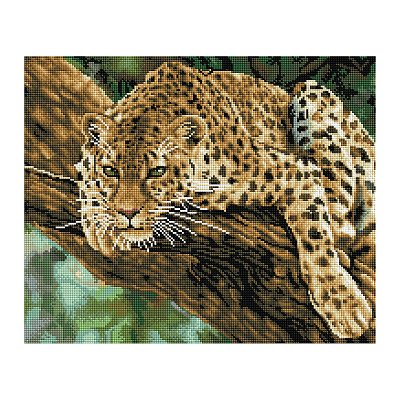 Алмазная мозаика ТРИ СОВЫ «Хищник», 40×50см, холст, картонная коробка с пластиковой ручкой