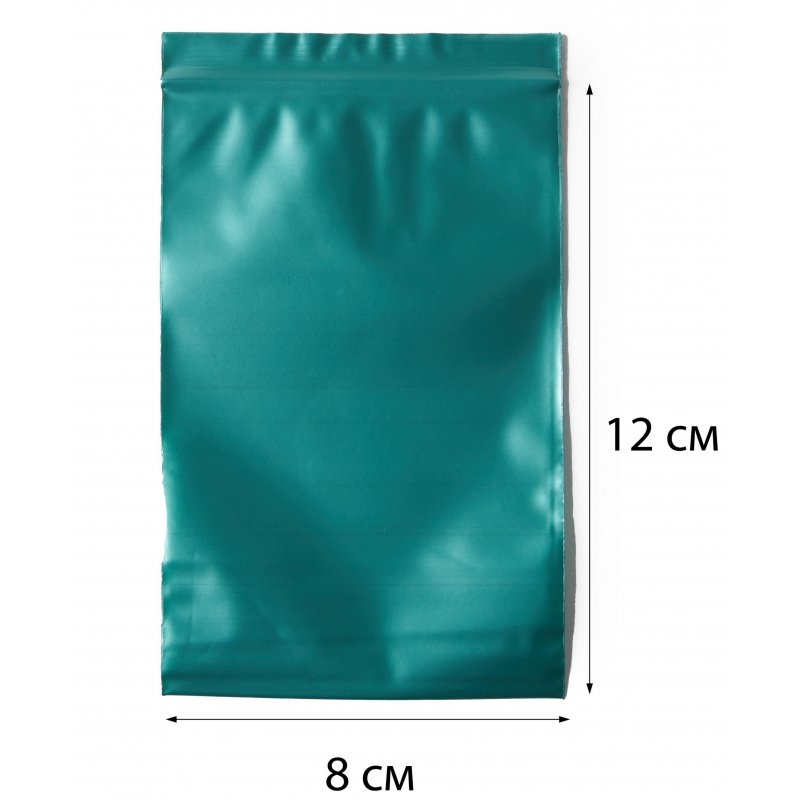 Пакет с замком Zip-Lock 10×15 см 60 мкм (зеленый, 100 штук в упаковке)