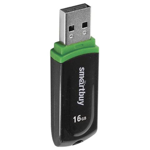 Флэш-диск 16 GB, SMARTBUY Paean, USB 2.0, черный