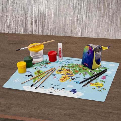 Настольное покрытие ЮНЛАНДИЯ, А3+, пластик, 46×33 см, «Map»