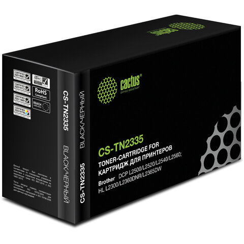 превью Картридж лазерный CACTUS (CS-TN2335) для BROTHER HL-L2300DR/L2340DWR/DCP-L2500DR, ресурс 1200 стр. 