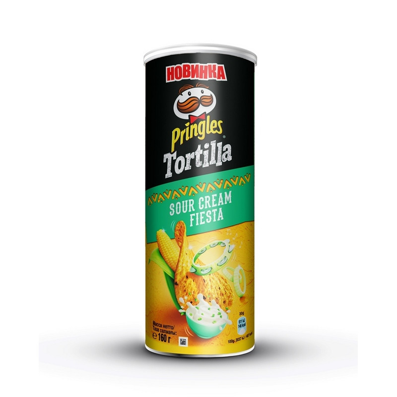 превью Чипсы Pringles Tortilla со вкусом сметаны 160 г