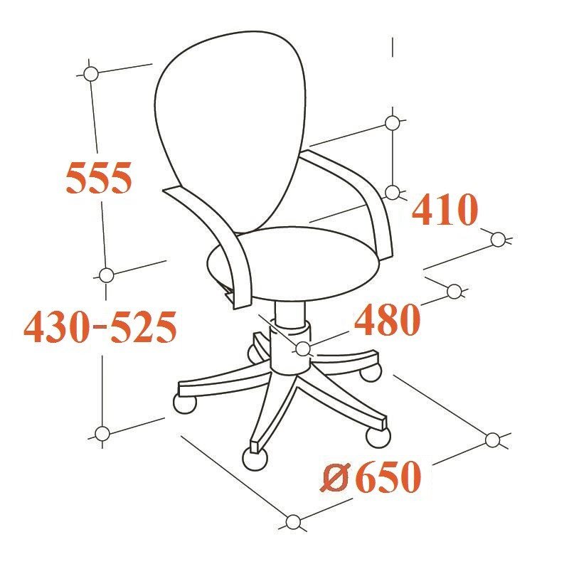 Кресло офисное Easy Chair 224 DSL PPU бежевое/черное (искусственная кожа/пластик/металл)