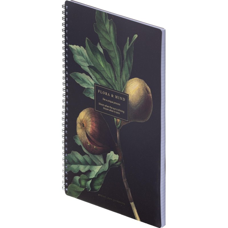 Тетрадь общая, BS, А4, 96л., клетка, мягкий, спираль. Flora, инжир, N4283