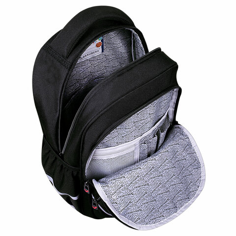 Рюкзак BRAUBERG MOTION, 2 отделения, 3 кармана, «Calm capy», СВЕТЯЩИЙСЯ, 41×28х17 см