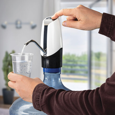 Помпа для воды электрическая SONNEN EWD152W, 1.5 л/мин, 2 РЕЖИМА, АККУМУЛЯТОР, АДАПТЕР, пластик