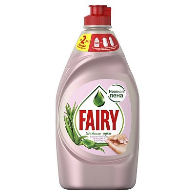 Средство для мытья посуды Fairy Нежные руки Аромат Розового Жасмина и Алоэ Вера 0.45 л