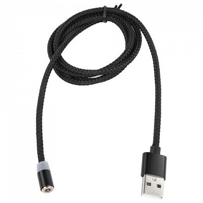 Кабель магнитный для зарядки 3 в 1 USB 2.0-Micro USB/Type-C/Ligtning, 1 м, SONNEN, черный