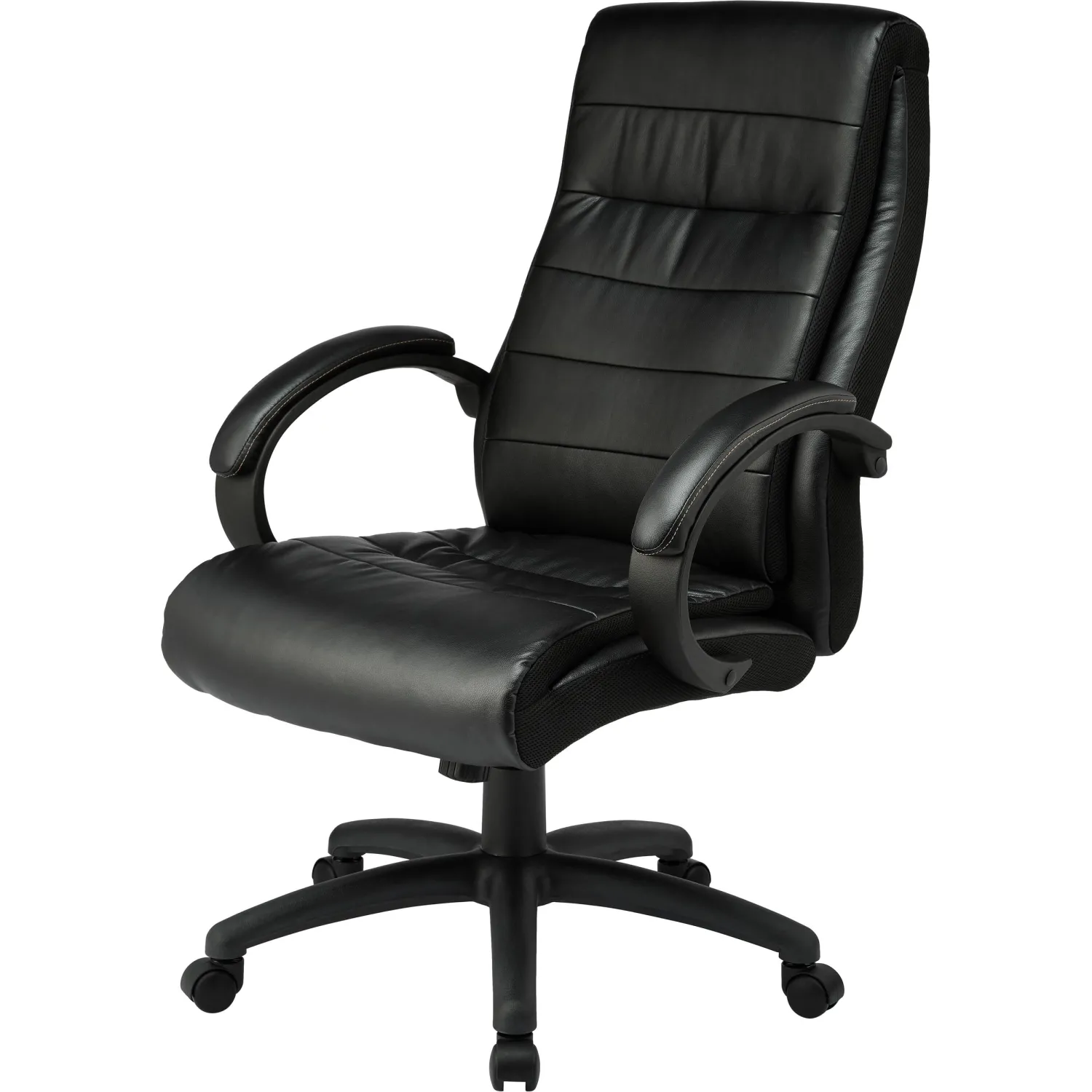 превью Кресло для руководителя Easy Chair 648 TPU чёрное (экокожа, пластик)