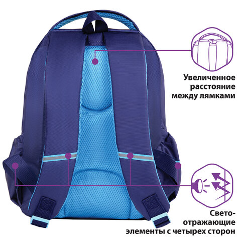 Рюкзак ЮНЛАНДИЯ MILD, 2 отделения, эрго-спинка, «Adventure trails», 36×28х18 см