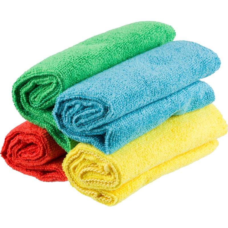 Салфетки хозяйственные Luscan из микрофибры универс 220г/м2 30×30см 4шт/уп