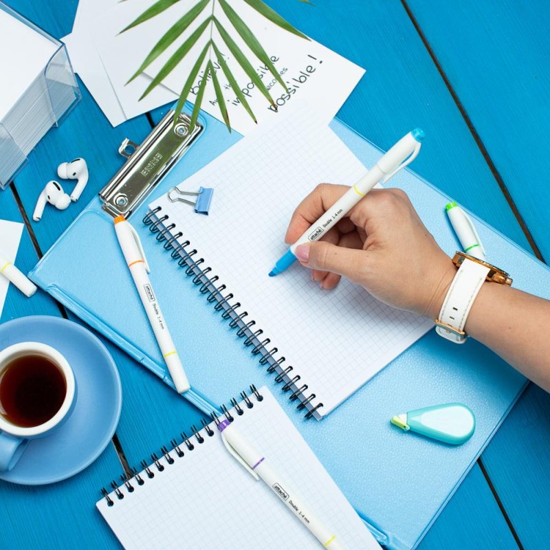 Текстовыделитель Attache Double желтый/оранжевый (толщина линии 1-4 мм)